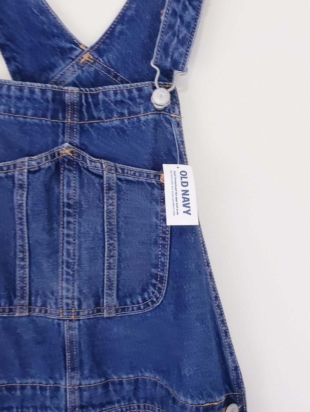 Old Navy Straight Leg Slouchy Overalls New With Tags True Blue Size 12 NEW NWT - Picture 6 of 10